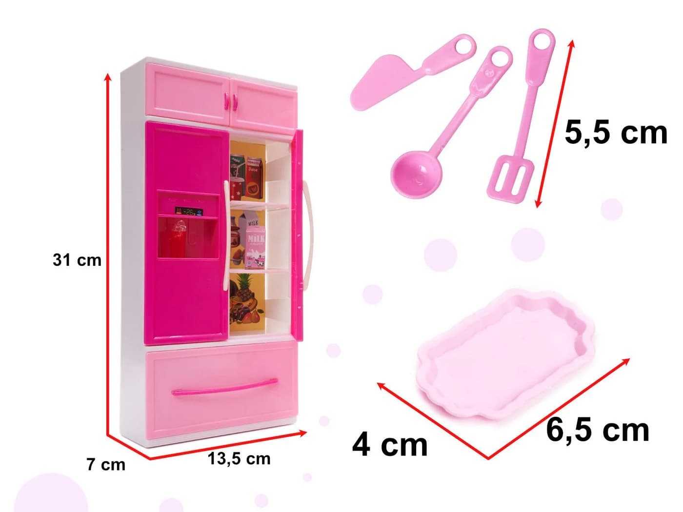 Ikonka Puppenküche 4-teilig mit Licht & Zubehör, Realistische Puppenküche - Bild 3