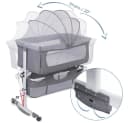 JEOBEST Beistellbett 3in1 Grau mit Moskitonetz & Rollen Bild 3