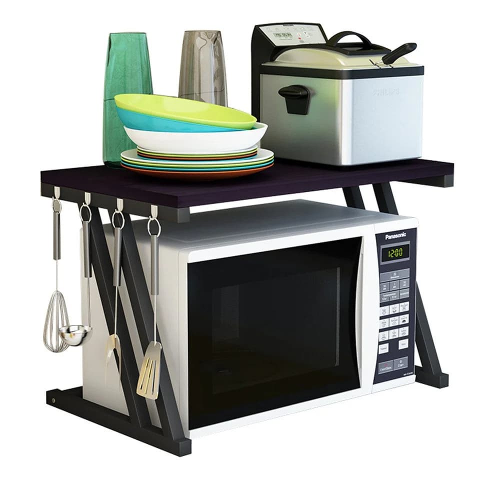 JEOBEST Regalelement Schwarz Metall Organizer Küche - Bild 2