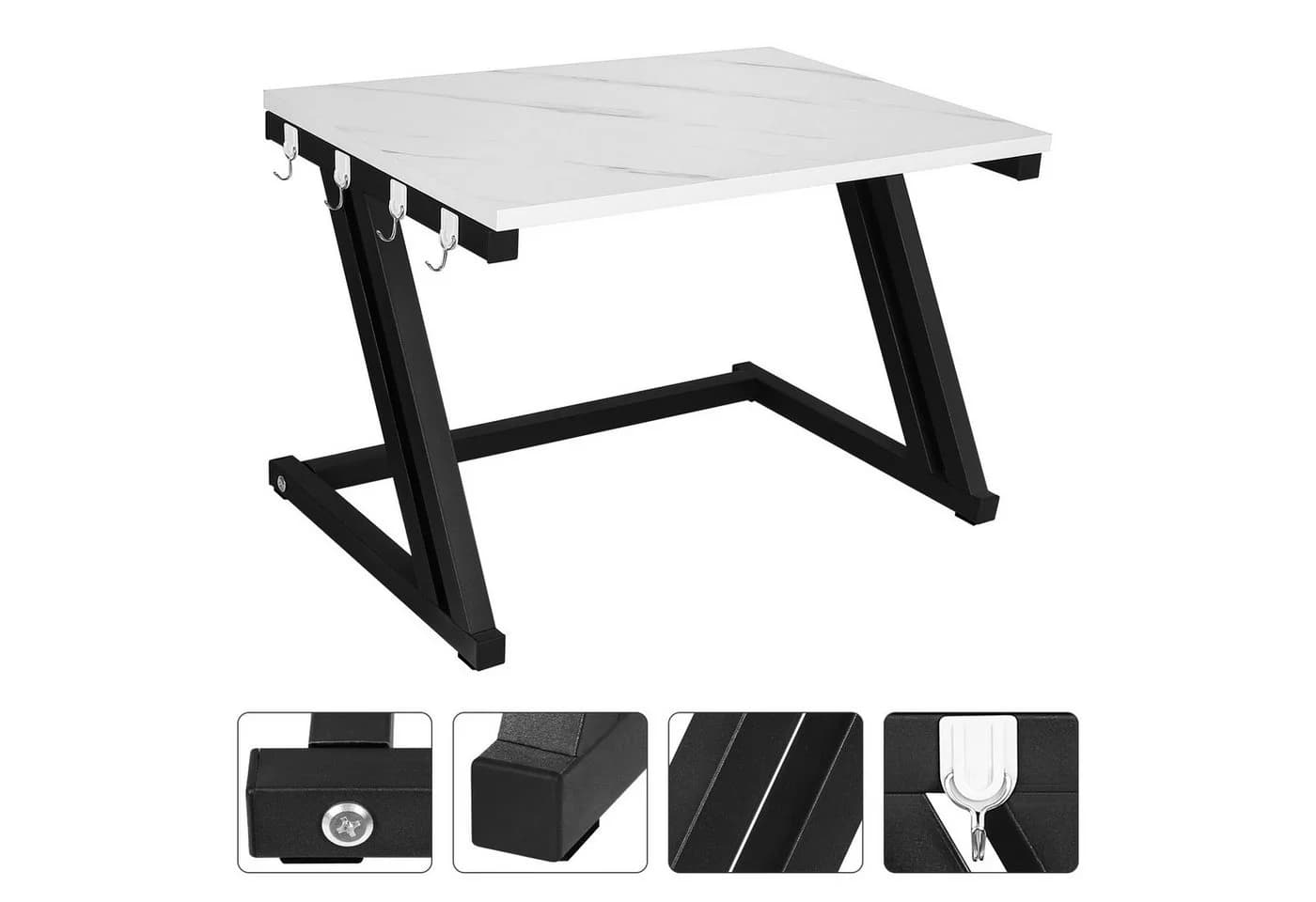 JEOBEST Regalelement Schwarz Metall Organizer Küche - Bild 4