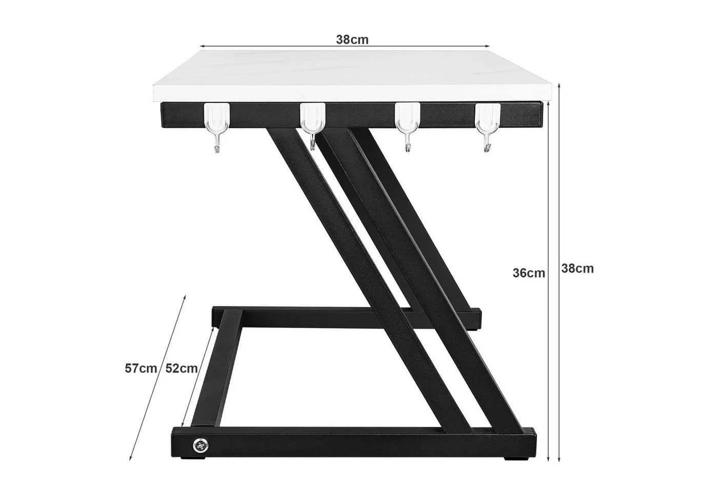 JEOBEST Regalelement Schwarz Metall Organizer Küche - Bild 5