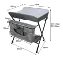 JEOBEST Wickeltisch Baby Grau Faltbar Mobil Bild 4