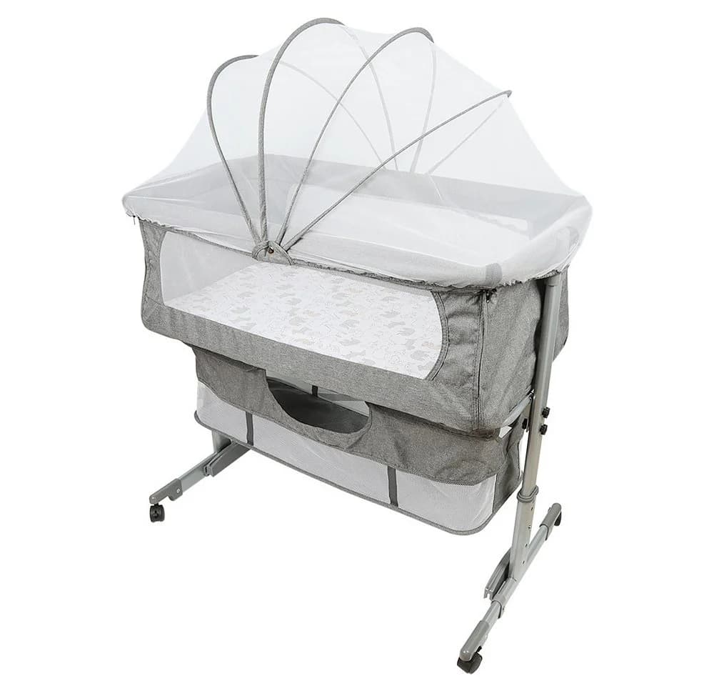 JEOBEST Baby-Reisebett 3 in 1 Grau Höhenverstellung - Bild 2