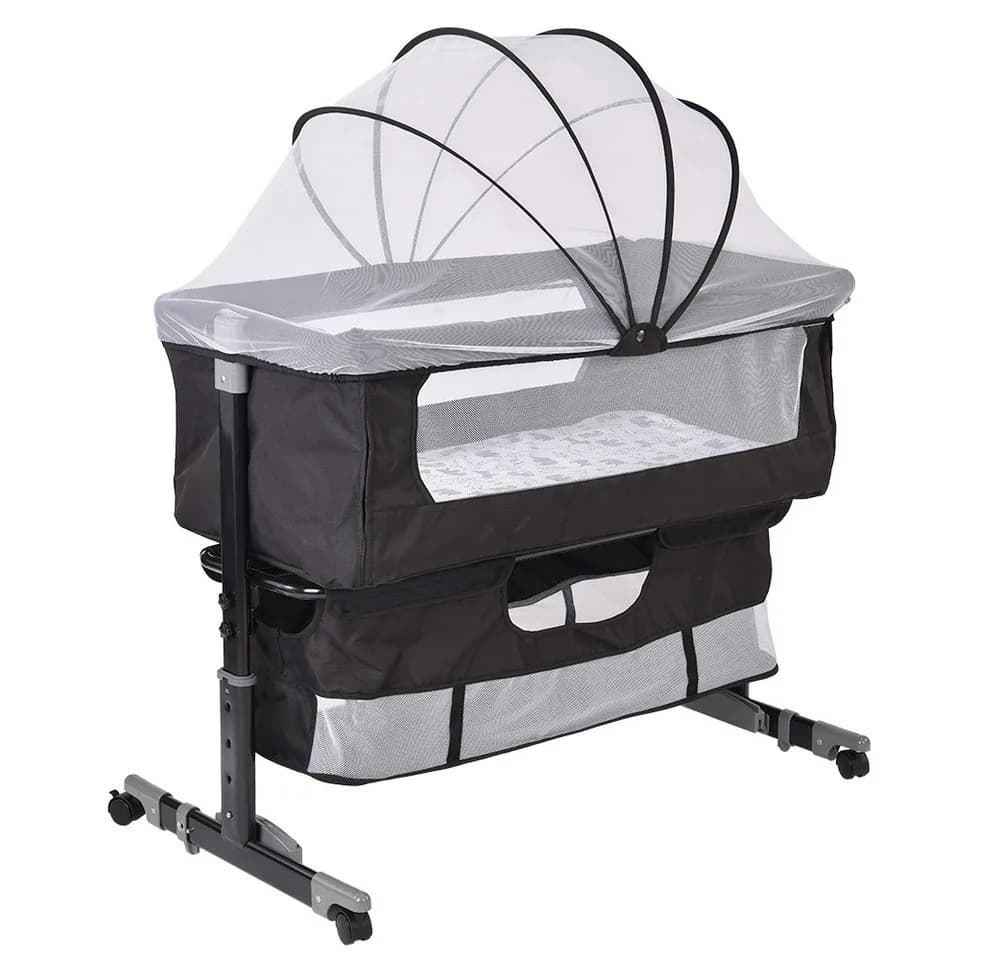 JEOBEST Baby-Reisebett 3 in 1 Schwarz mit Moskitonetz - Bild 2