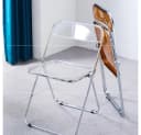 JEOBEST Klappstuhl Acryl Transparent Stuhl, Stahlrahmen mit Chrom-Finish Bild 3