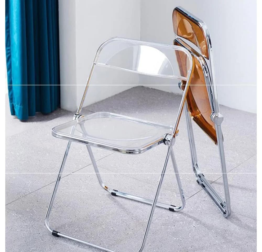 JEOBEST Klappstuhl Acryl Transparent Stuhl, Stahlrahmen mit Chrom-Finish - Bild 3