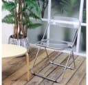 JEOBEST Klappstuhl Acryl Transparent Stuhl, Stahlrahmen mit Chrom-Finish Bild 4