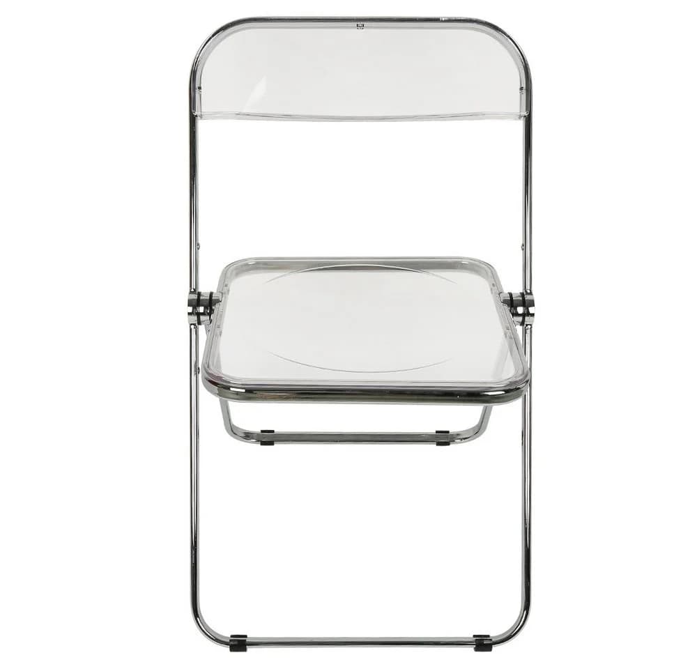JEOBEST Klappstuhl Acryl Transparent Stuhl, Stahlrahmen mit Chrom-Finish - Bild 5