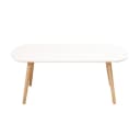 JEOBEST Couchtisch Skandinavisch Weiß Spanplatte Buche Bild 5