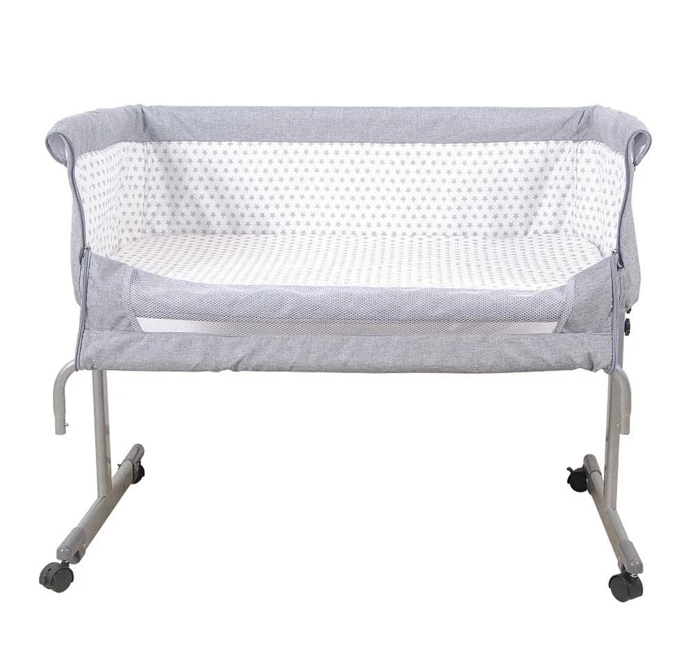 JEOBEST Beistellbett 3 in 1 Grau mit Moskitonetz - Bild 4