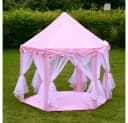 JEOBEST Spielzelt Kinder Rosa Prinzessin Zelt mit PVC-Pfosten Bild 1