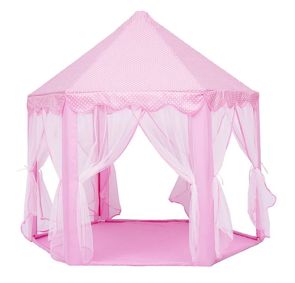 JEOBEST Spielzelt Kinder Rosa Prinzessin Zelt mit PVC-Pfosten - Bild 2