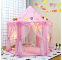 JEOBEST Spielzelt Kinder Rosa Prinzessin Zelt mit PVC-Pfosten Bild 5