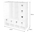 JEOBEST Kleiderschrank Tragbarer Regalsystem 20 Würfel Kunststoff Weiß Bild 5