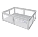 JEOBEST Laufgitter Laufstall Baby Grau XXL mit Netz Bild 1