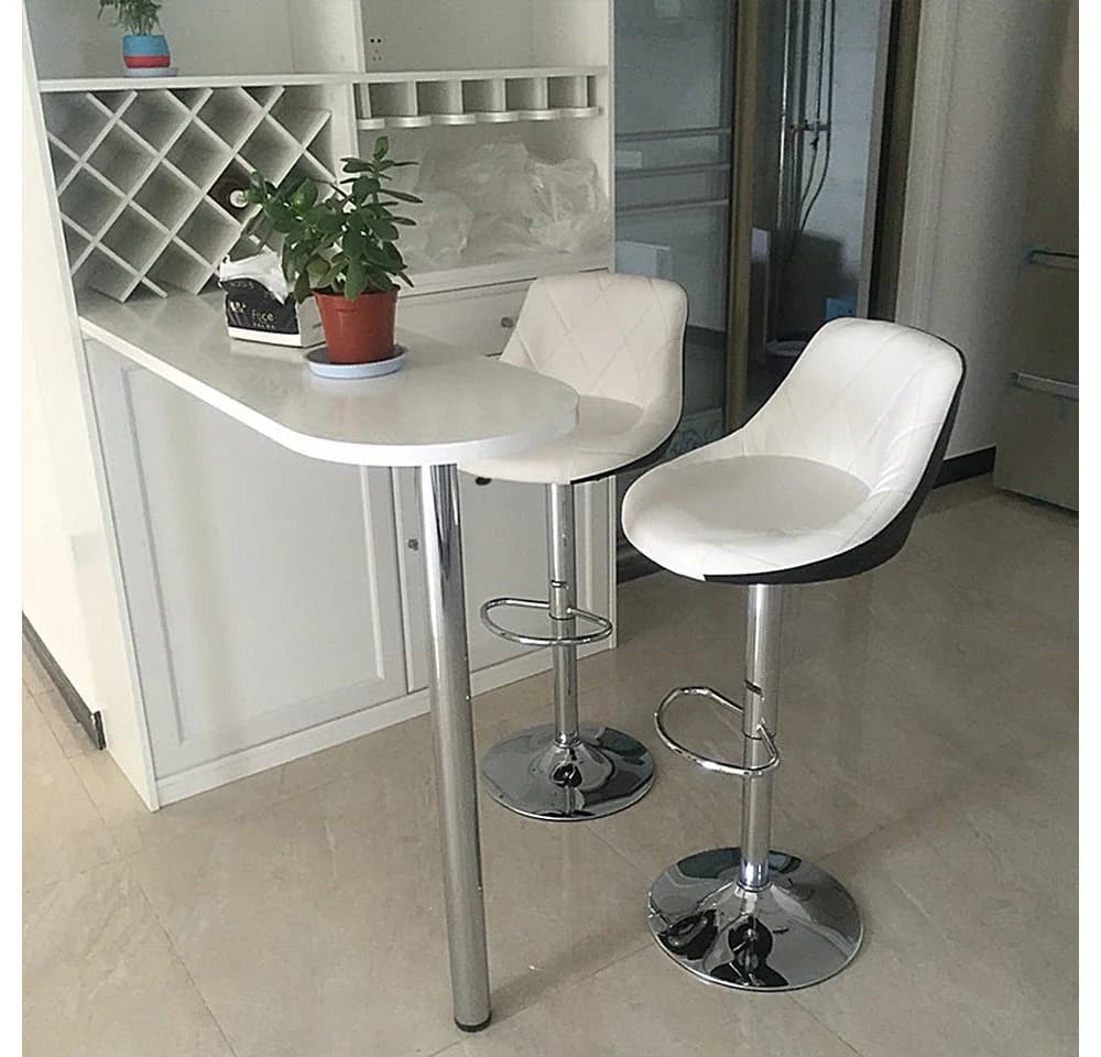 JEOBEST Barhocker 2er Set höhenverstellbar Kunstleder modern