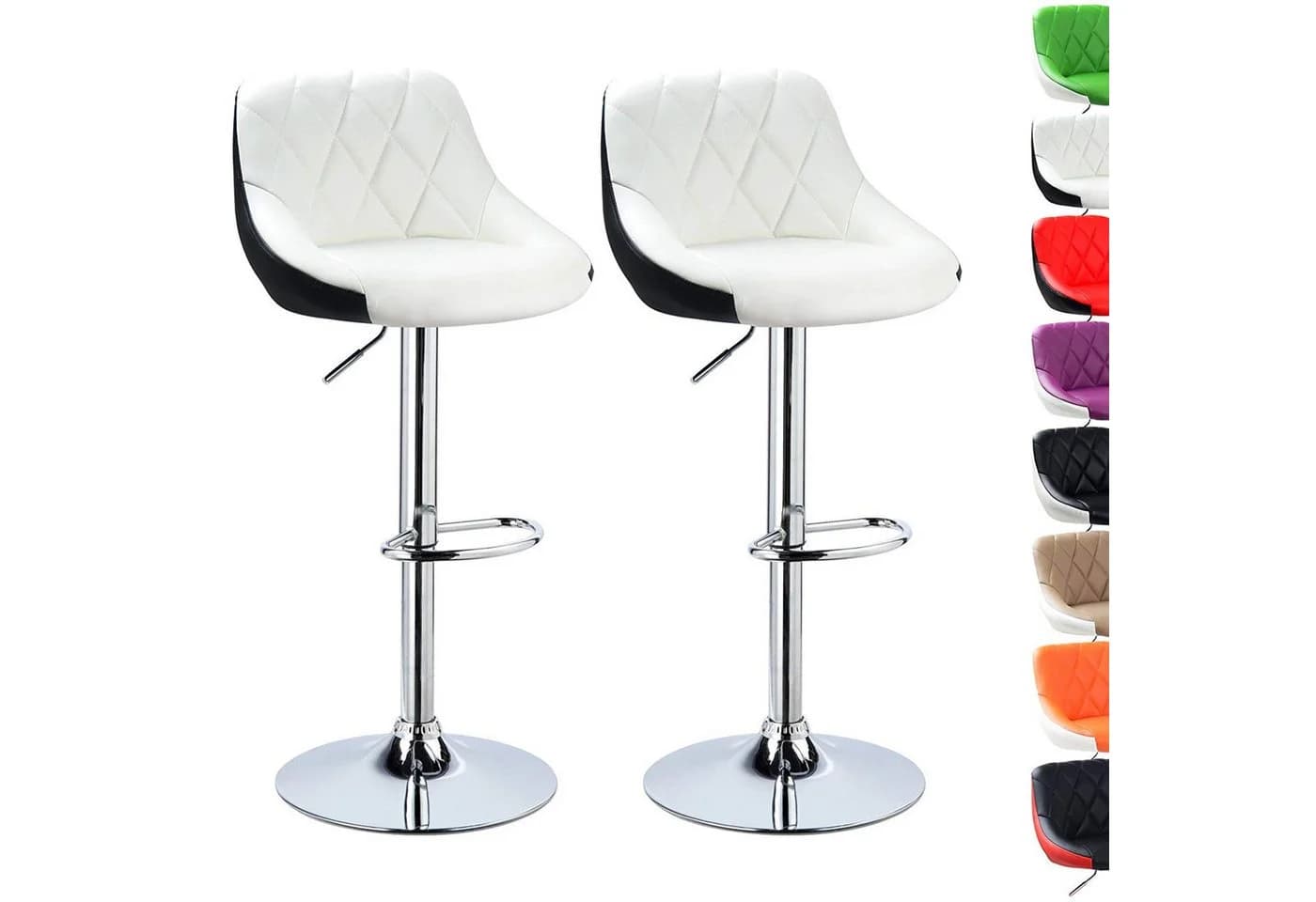 JEOBEST Barhocker 2er Set höhenverstellbar Kunstleder modern - Bild 2