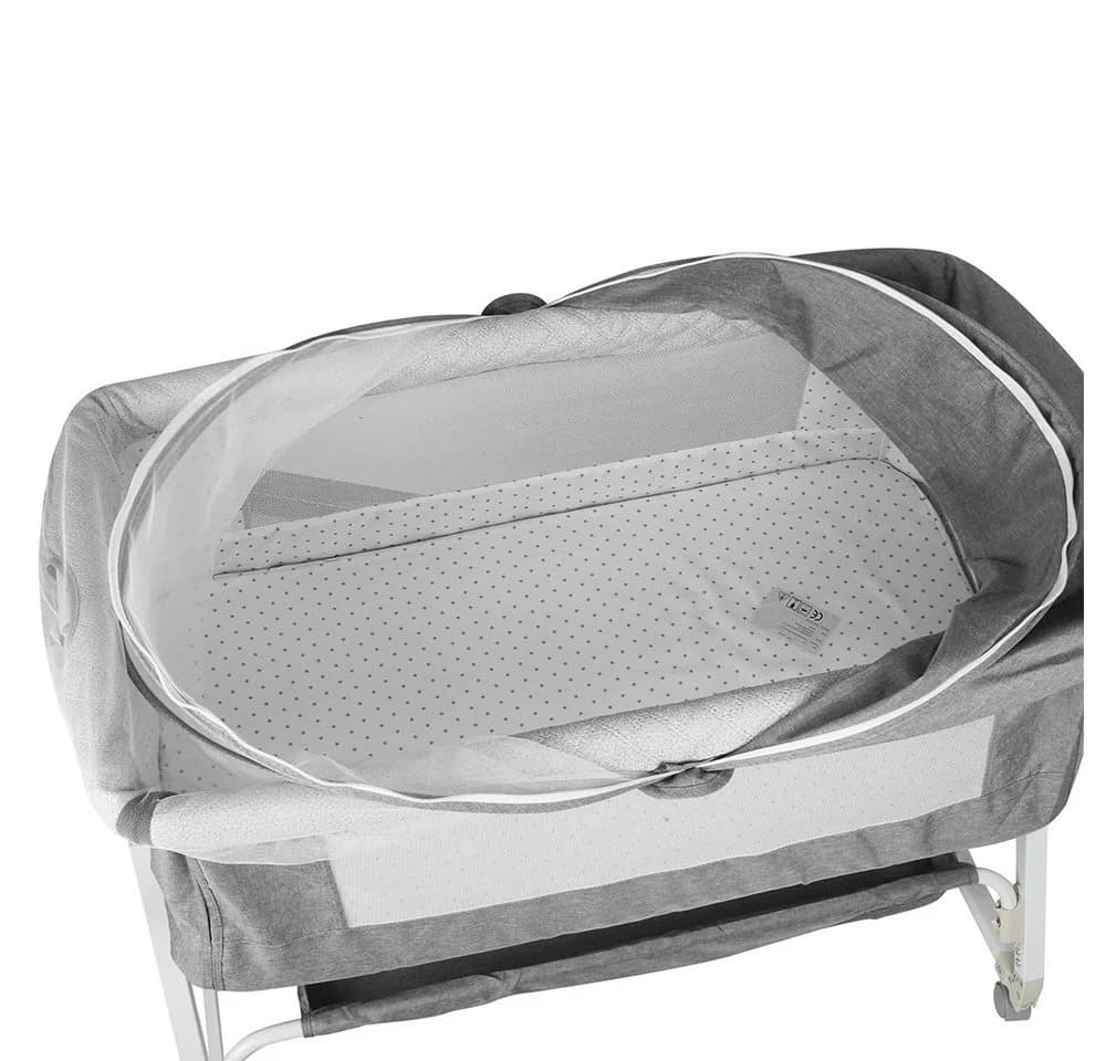 JEOBEST Beistellbett 3 in 1 Babybett & Babywiege & Reisebett Grau - Bild 4