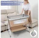 JEOBEST Beistellbett 3 in 1 Babybett & Wiege & Reisebett Beige Bild 4