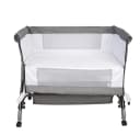 JEOBEST Beistellbett Baby Grau mit Matratze & Rädern Bild 5