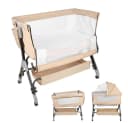 JEOBEST Beistellbett Baby Grab-and-go mit Matratze & Rädern, 4 Höhen, Gelb Bild 1