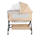 JEOBEST Beistellbett Baby Grab-and-go mit Matratze & Rädern, 4 Höhen, Gelb Bild 5