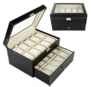 JEOBEST Geschenkbox Uhrenbox 20 Fächer Glasdeckel Bild 3