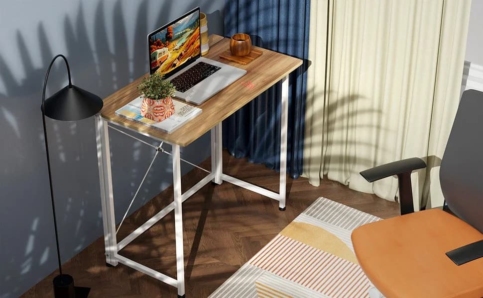 JEOBEST Klappbarer Computertisch Beige