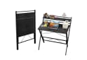 JEOBEST Computertisch Klappbar mit Regal Schwarz Bild 2