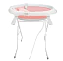 JEOBEST Babybadewanne mit Gestell Rosa Faltbar mit Badematte Bild 5