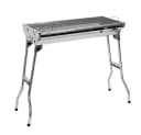JEOBEST Camping Grill Klappbar Edelstahl Holzkohlegrill Silber Bild 4