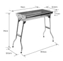 JEOBEST Camping Grill Klappbar Edelstahl Holzkohlegrill Silber Bild 5