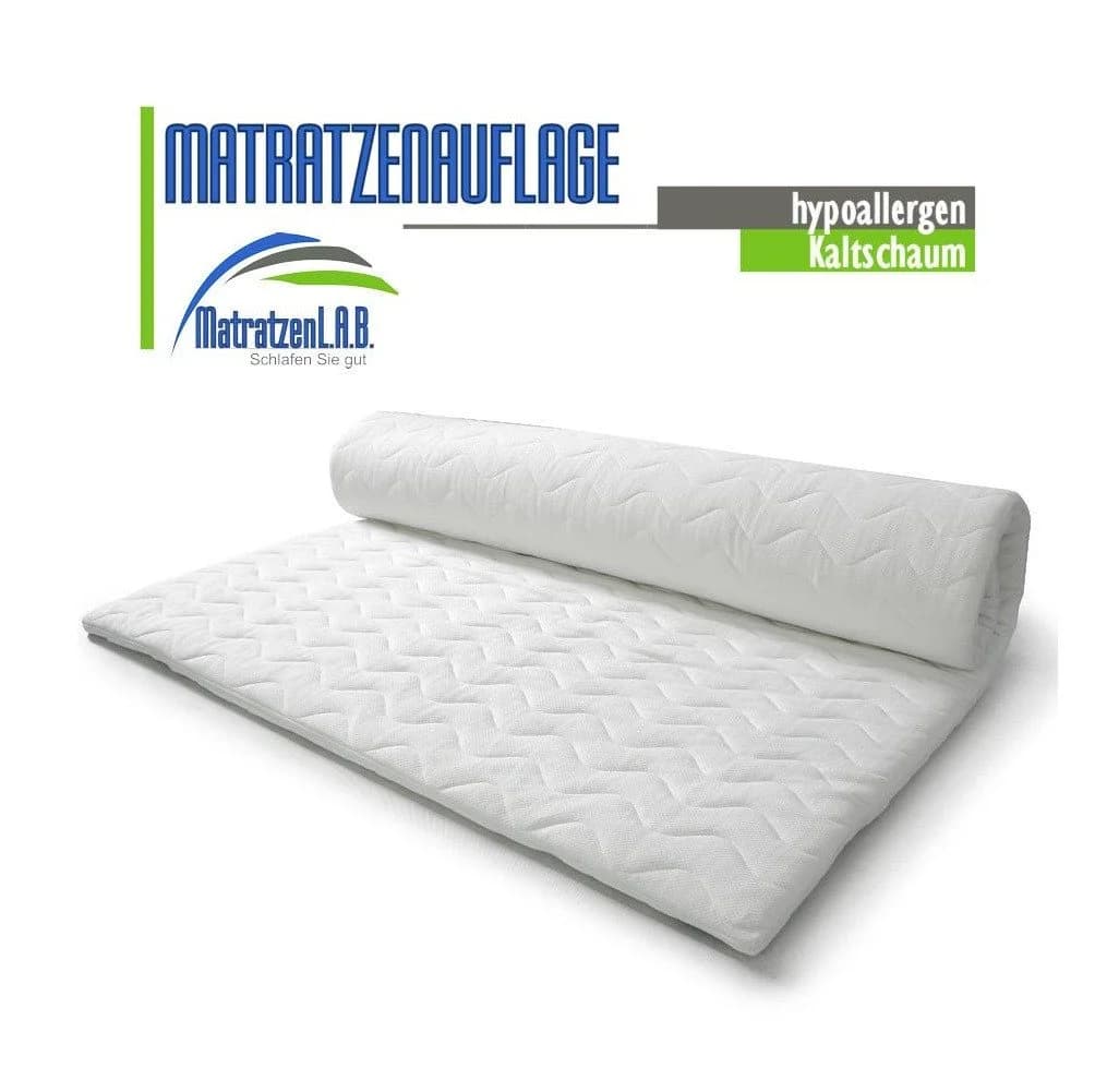 MatratzenL.A.B® Topper Matratzenauflage Kaltschaum 6 cm Härtegrad H3/H4 Aloe Vera Bezug - Bild 2