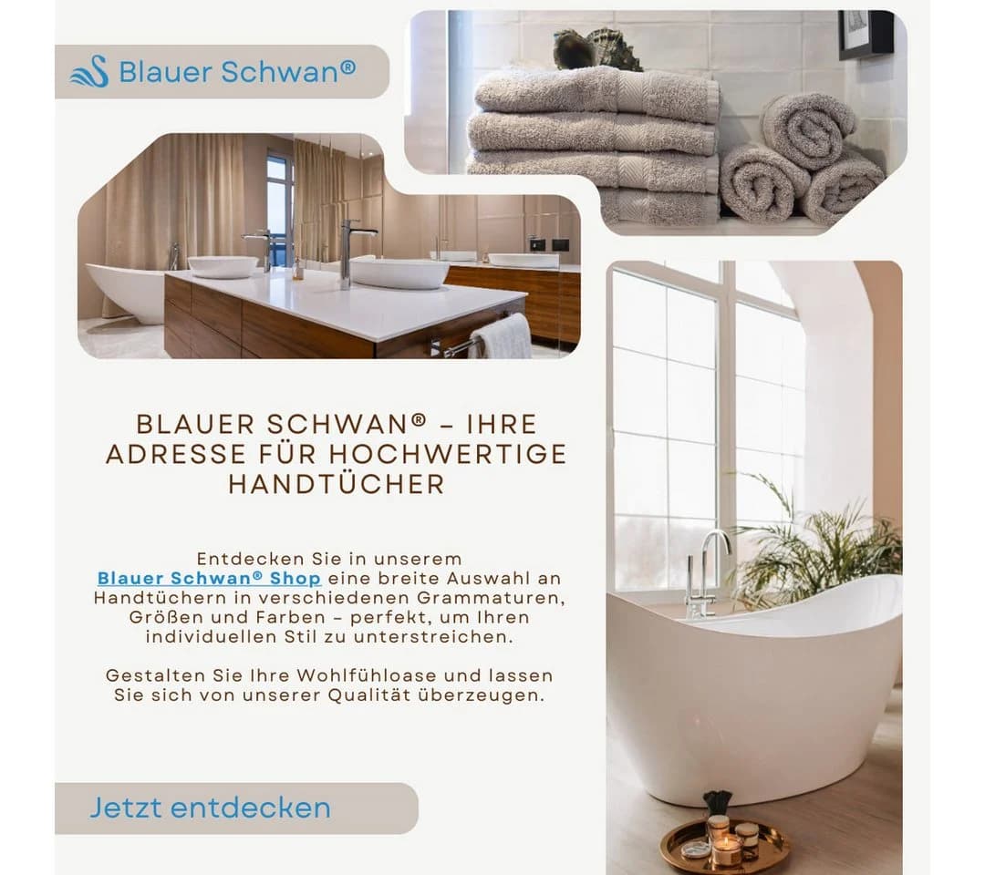 MatratzenL.A.B® Handtuch Set Gomez 500 g/m² Blauer Schwan®, 5er Set - Bild 3