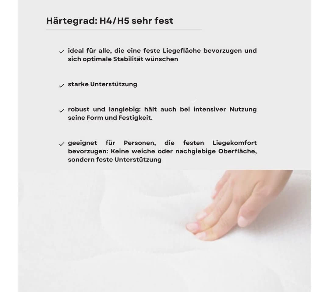 MatratzenL.A.B® Topper TENCEL™ Lyocell® H4/H5 sehr hart 12 cm Kaltschaum - Bild 5