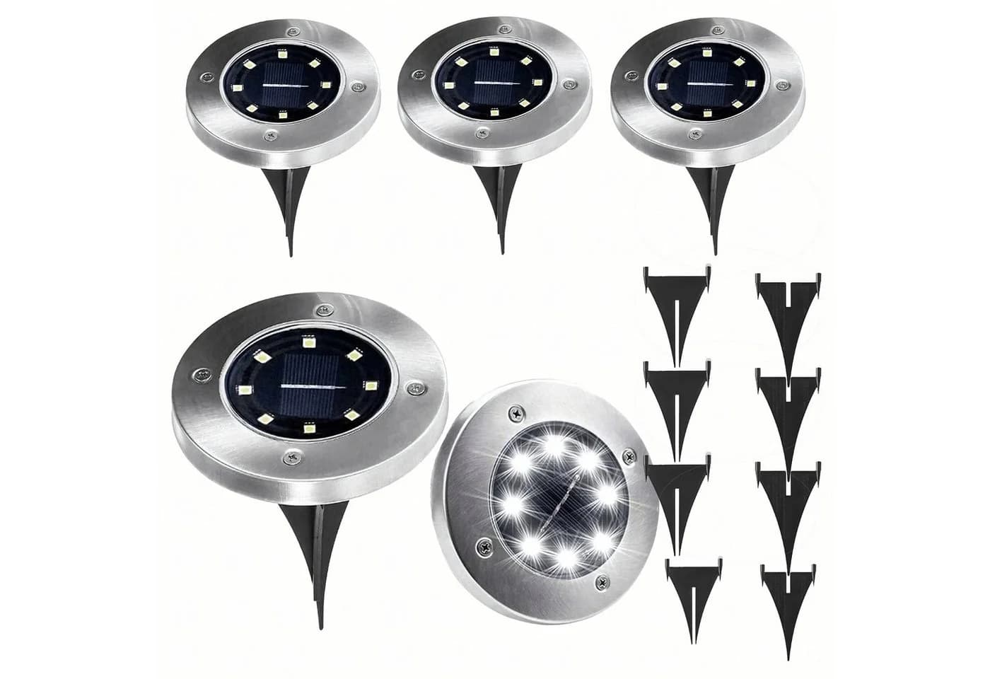 LA CUTE LED Solarleuchte 4x Solar Bodenleuchten mit Dämmerungssensor - Bild 2