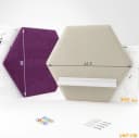 LA CUTE Sechseckige Pinnwand Set 2-tlg. Grün/Grau MDF Bild 1