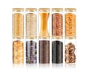 Simloveve Vorratsglas-Set 10-tlg. Transparent Borosilikatglas Luftdicht Bild 2