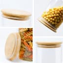 Simloveve Vorratsglas Set 5-tlg. transparent mit Bambusdeckel Bild 1