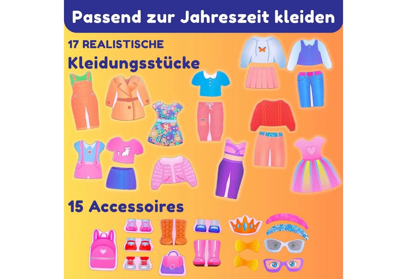 MAGNIKON Anziehpuppe Magnetisch 32-tlg. Alice & Agatha Reisespiel - Bild 5