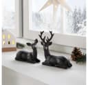 Home-trends24.de Dekofigur Hirsch Schwarz liegend Paar Tisch Deko Bild 1
