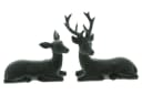 Home-trends24.de Dekofigur Hirsch Schwarz liegend Paar Tisch Deko Bild 2