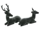 Home-trends24.de Dekofigur Hirsch Schwarz liegend Paar Tisch Deko Bild 3