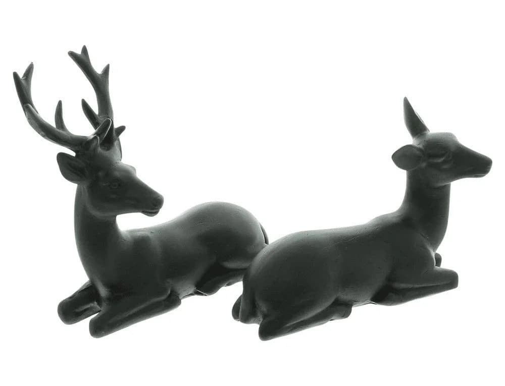 Home-trends24.de Dekofigur Hirsch Schwarz liegend Paar Tisch Deko - Bild 3