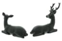 Home-trends24.de Dekofigur Hirsch Schwarz liegend Paar Tisch Deko Bild 4