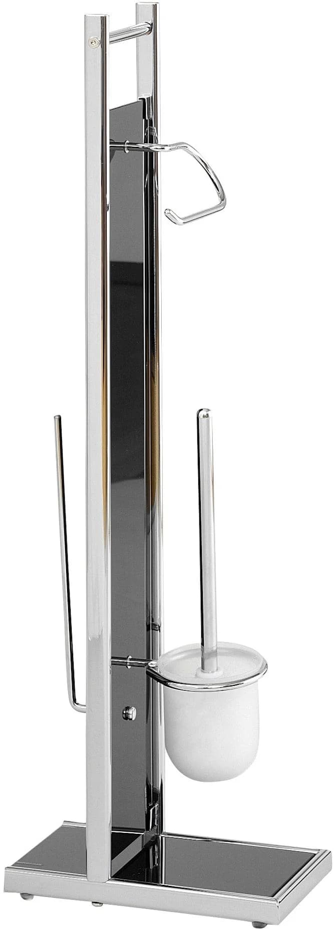 Badaccessoire-Set HEINE HOME, Schwarz, Chrom, Glas