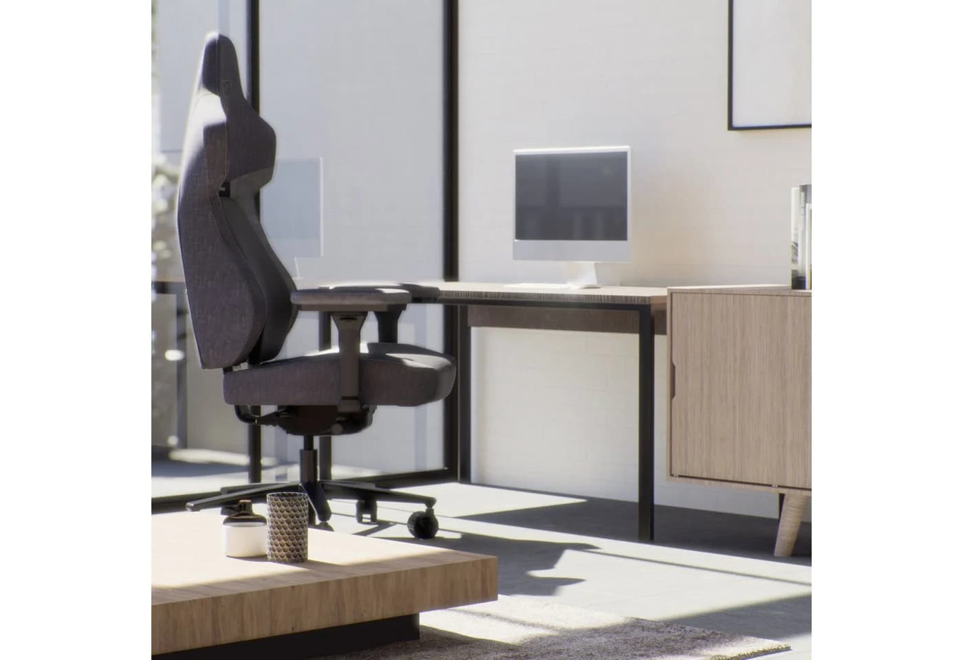 ThunderX3 CORE Mesh Gaming Stuhl Schwarz - Bild 3