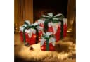 LALAHO LED Geschenkbox 3er Set Rot Weihnachtsdeko Bild 2