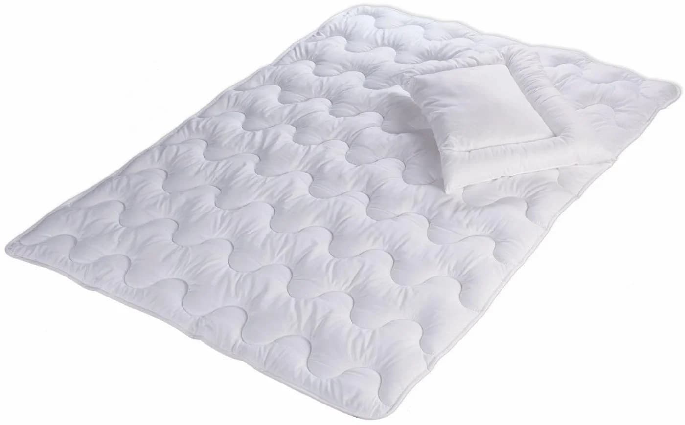 Jekatex Kinderbettdecke + Kopfkissen 2-tlg. Weiß Polyester - Bild 2