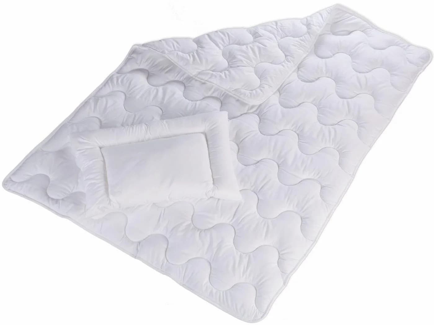 Jekatex Kinderbettdecke + Kopfkissen 2-tlg. Weiß Polyester - Bild 3